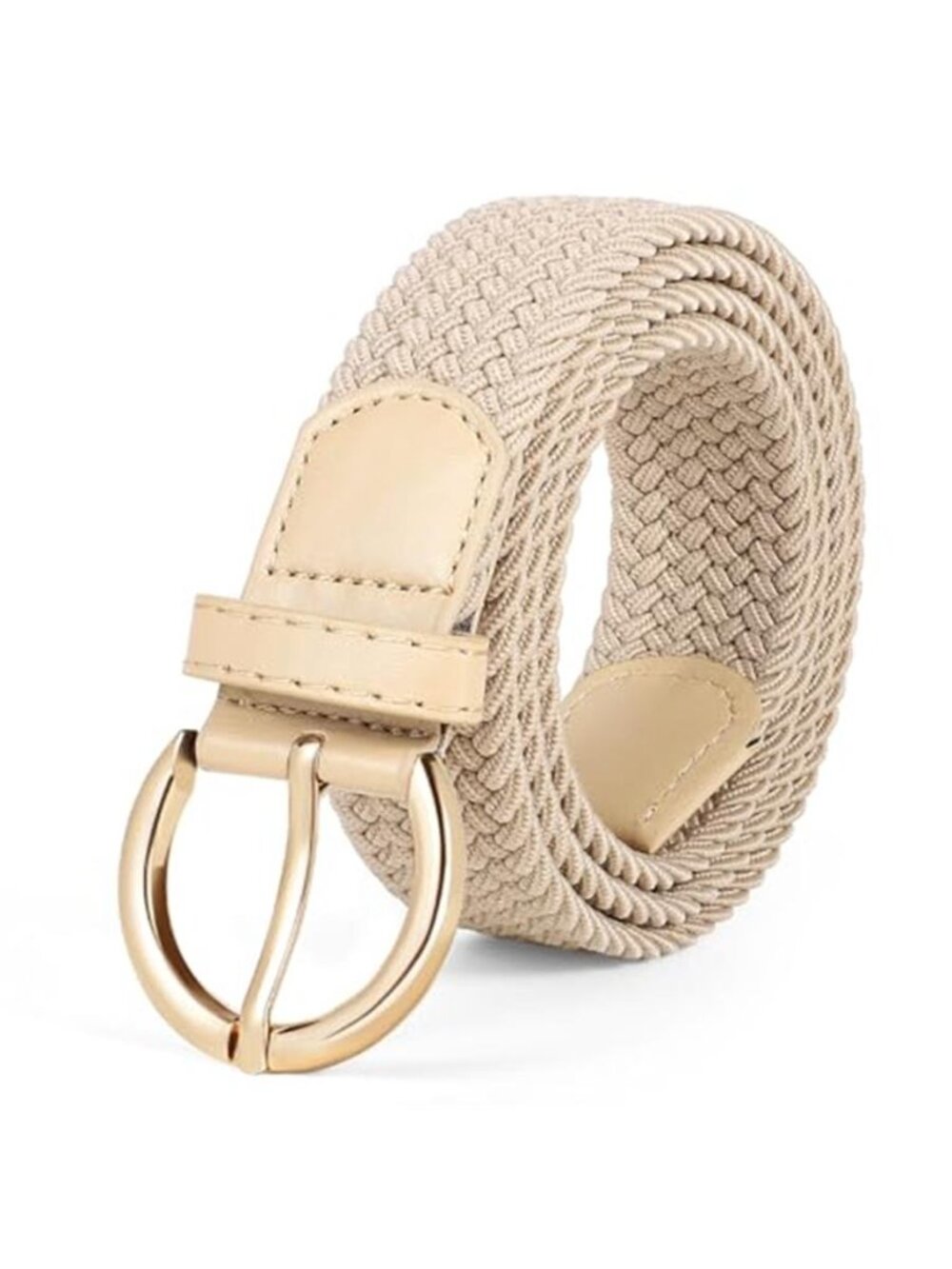 Braided Elastic Belt Stretch Woven Canvas Adjustable Casual Golf Jeans Belt